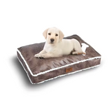 Pu Leather Orthopedic Memory Foam Pet Bed With Removable Washable Cover
