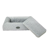 Custom Grey Orthopedic Calming Memory Foam Pet Bed Mat
