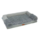 Plush Rectangular Detachable Waterproof Boucle Dog Bed