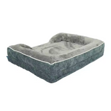Custom Rectangle Orthopedic Foam Pet Bed With Side Pillow