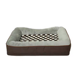 Customized Minimalist Rectangle Plush Orthopedic Memory Foam Dog Bed