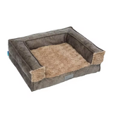 Custom Boucle Plush Rectangle Orthopedic Memory Foam Pet Bed With Waterproof Cover