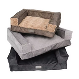 Custom Boucle Plush Rectangle Orthopedic Memory Foam Pet Bed With Waterproof Cover