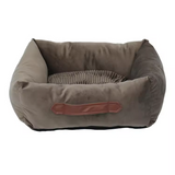Customized Rectangle Plush Pet Sofa Bed With Removable Washable Cover