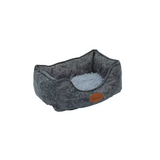 Custom Top Selling High Quality Popular Soft Pu Leather Plush Square Pet Bed