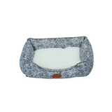 Custom Top Selling High Quality Popular Soft Pu Leather Plush Square Pet Bed