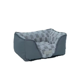 Factory Custom Luxury New Innovative Plush Plaid Square Dog Bed