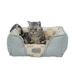 Factory Custom Luxury New Innovative Plush Plaid Square Dog Bed