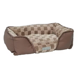 Factory Custom Luxury New Innovative Plush Plaid Square Dog Bed