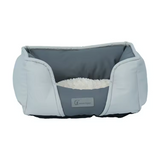 Customized Outdoor Blue Waterproof Fabric Square Dog Bed With Washable Cover