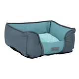 Customized Outdoor Blue Waterproof Fabric Square Dog Bed With Washable Cover