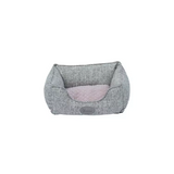 Manufacturer Custom Luxury Fabric Plush Square Pet Boucle Dog Bed