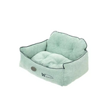 High Quality Durable Green Plush Square Pet Sofa Bed