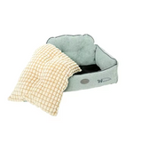High Quality Durable Green Plush Square Pet Sofa Bed