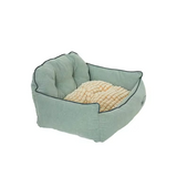 High Quality Durable Green Plush Square Pet Sofa Bed