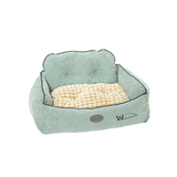 High Quality Durable Green Plush Square Pet Sofa Bed