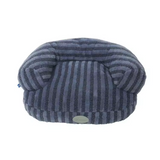 Manufacturer Washable Blue Vertical Striped Plush Dog Sofa Bed