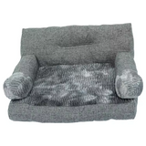 Custom Grey Plush Rectangle Orthopedic Dog Sofa Bed Outdoor Travel