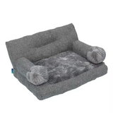 Custom Grey Plush Rectangle Orthopedic Dog Sofa Bed Outdoor Travel