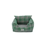 Eco Friendly Comfortable Modern Fancy Check Canvas Square Pet Sofa Bed