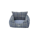 Eco Friendly Comfortable Modern Fancy Check Canvas Square Pet Sofa Bed