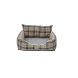 Eco Friendly Comfortable Modern Fancy Check Canvas Square Pet Sofa Bed