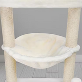 Factory Cream Velvet Cat Tree Indoor Scratching Tree House Tower