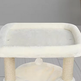 Factory Cream Velvet Cat Tree Indoor Scratching Tree House Tower