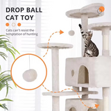 Custom Luxury Beige Velvet Cat Tree Tower Best Seller Scraper For Cats