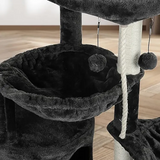 Custom High Quality Black Velvet Cat Tree Tower Scratcher House