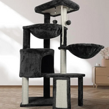 Custom High Quality Black Velvet Cat Tree Tower Scratcher House