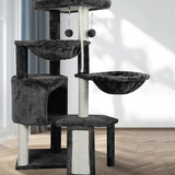 Custom High Quality Black Velvet Cat Tree Tower Scratcher House