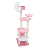 Custom Pink Velvet Cat Scratching Post Tree Scratcher Sisal Tree Tower