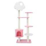 Custom Pink Velvet Cat Scratching Post Tree Scratcher Sisal Tree Tower