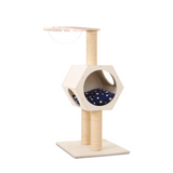 Cat Tree Multilevel Condo Scratch Post Tree Wooden Large Cat Tree