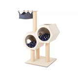 Cat Tree Multilevel Condo Scratch Post Tree Wooden Large Cat Tree
