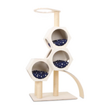 Cat Tree Multilevel Condo Scratch Post Tree Wooden Large Cat Tree