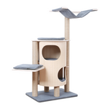 Pet Suppliers Wood Condo Furniture Tower Modern Cat Tree