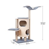 Pet Suppliers Wood Condo Furniture Tower Modern Cat Tree
