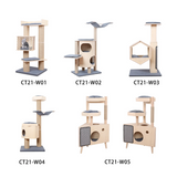 Pet Suppliers Wood Condo Furniture Tower Modern Cat Tree
