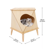 Natural Wooden Cat Condo Tree House Furniture Cat Toy Tower Tree Designs Scratch Board
