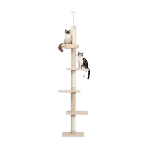 Manufacturer Custom Simple Beige Cat Activity Climbing Tree Tower