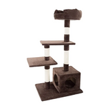 Luxury Multi-level Simple Cat Activity Brown Tree Tower