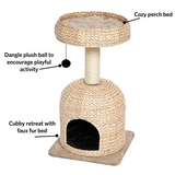 Custom Rattan Paper Rope Scratcher Houses Tower Cats Tree