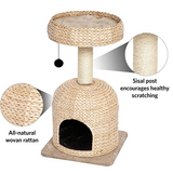 Custom Rattan Paper Rope Scratcher Houses Tower Cats Tree