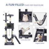 Frame Scratching Post Tower Black Cat Climbing Tree
