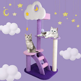 High Quality New Design Multi-level Purple Cat Scratching Tree Moon Tower