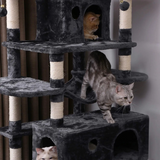 Manufacturer Custom Cat Activity Black Climbing Tree House Multilayer Tower For Cats