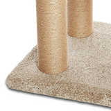 Factory Pet Beige Cat Scratching Tree Condo With Sisal Scratching