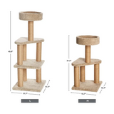Factory Pet Beige Cat Scratching Tree Condo With Sisal Scratching